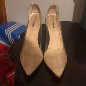 Fashion nova clear stilleto WORN. Size 7.5